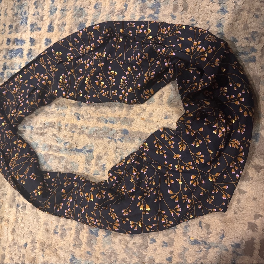 Floral Navy and Houndstooth Scarf Set - Picture 2 of 5